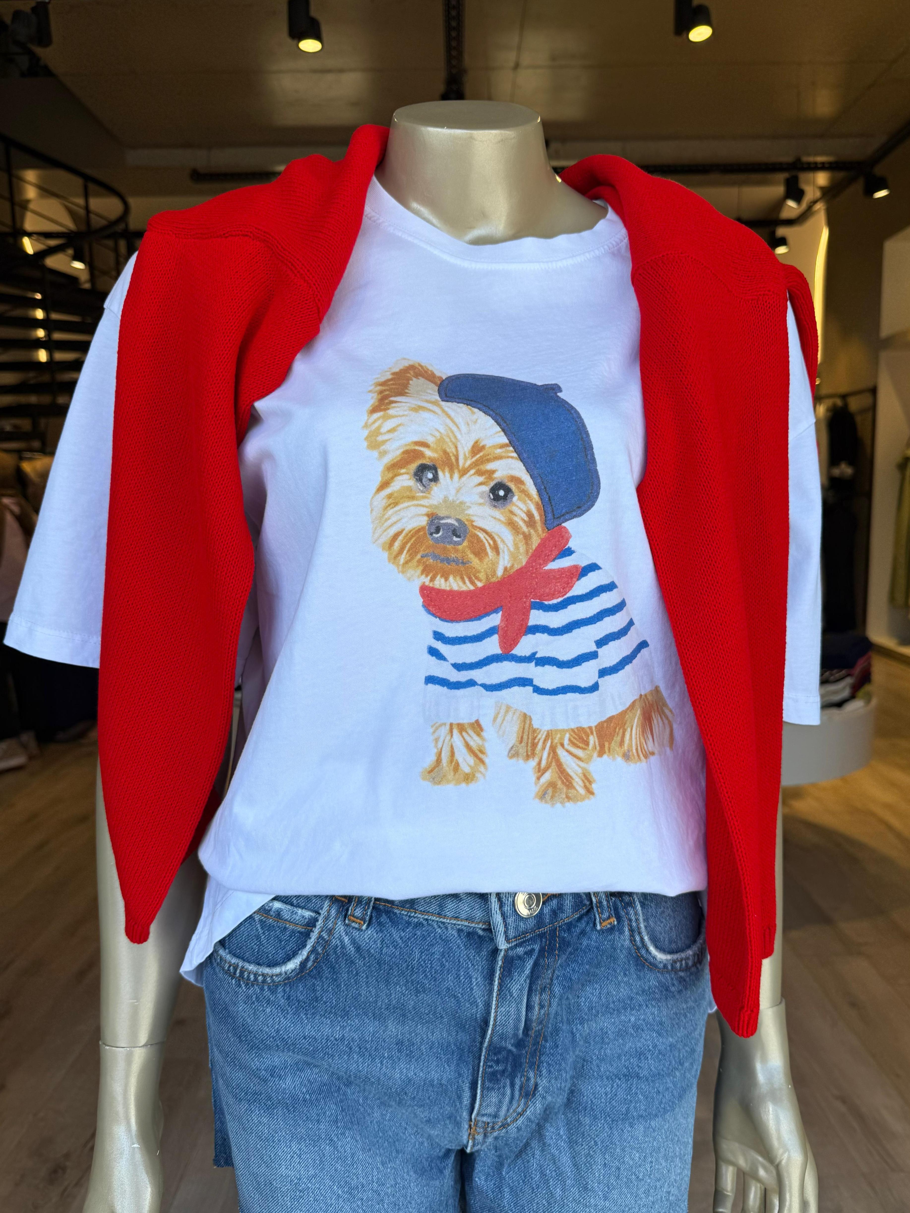 RL Köpek Baskılı T-shirt 