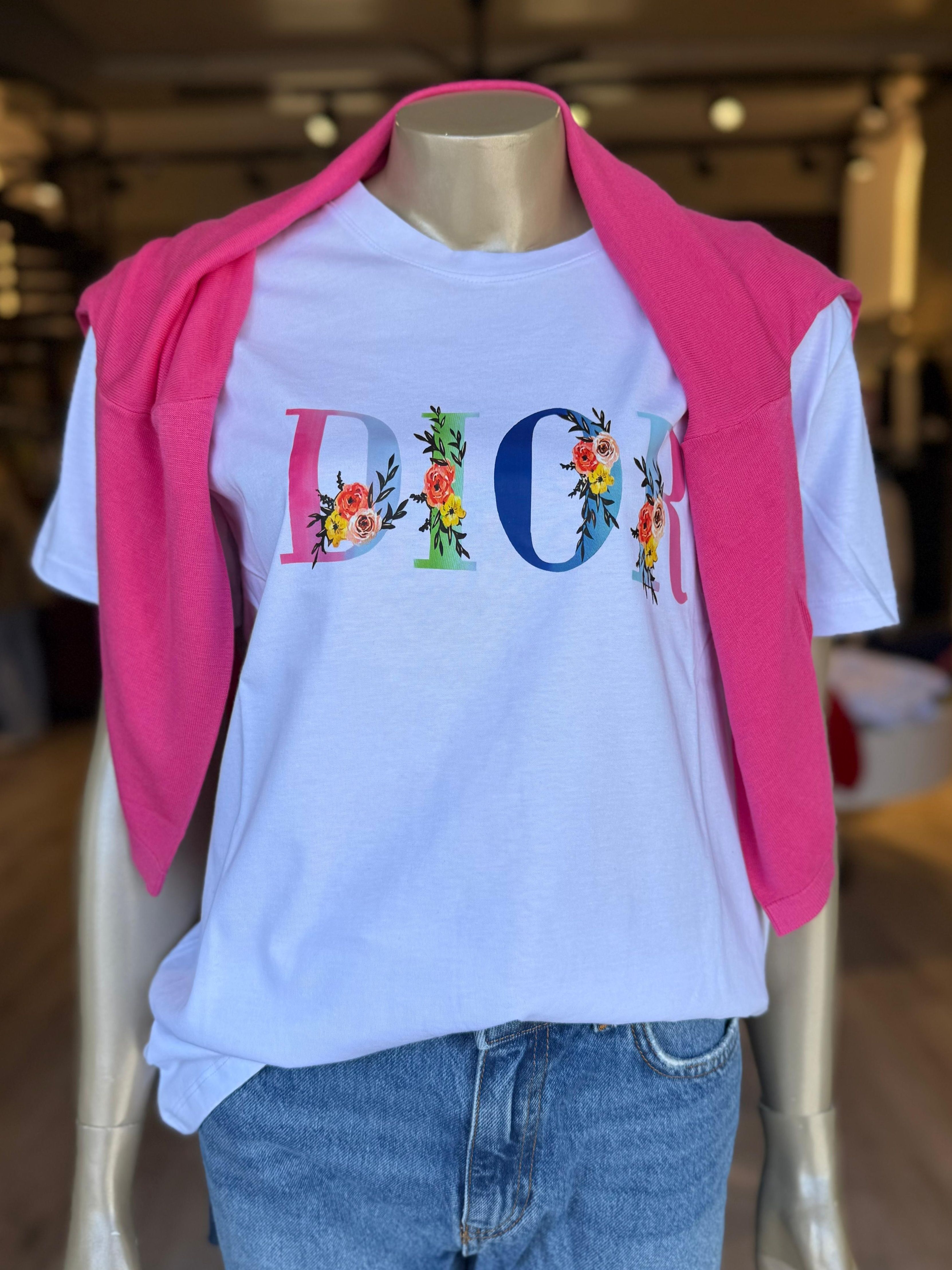 Marka Baskılı T-shirt  - Beyaz