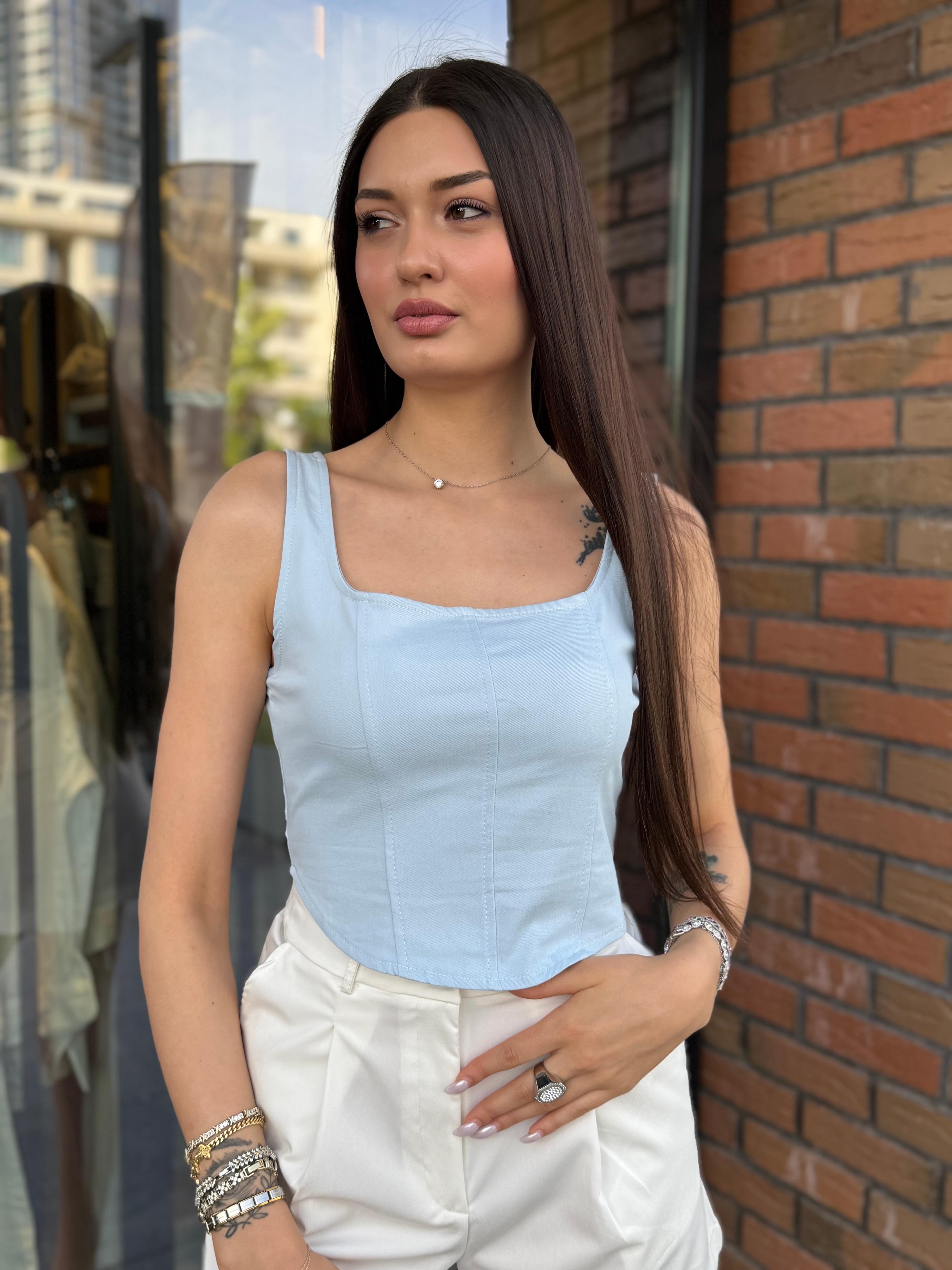 Korse Crop - Mavi