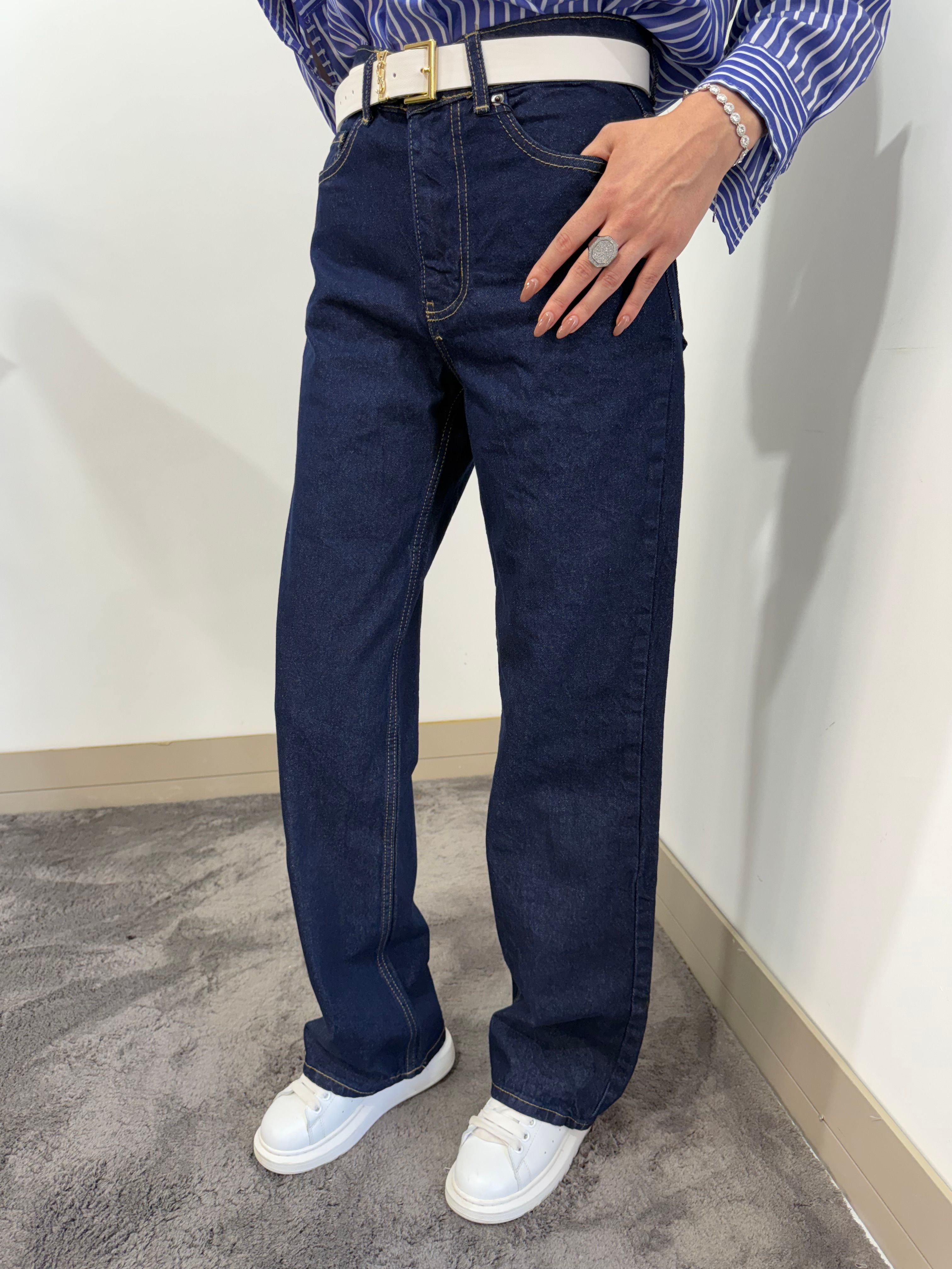 Su Yıkama Straight Denim