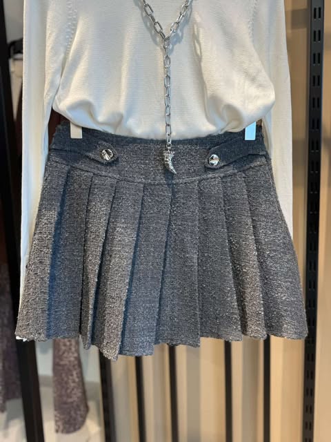 NOPELİ YÜNLÜ ETEK 