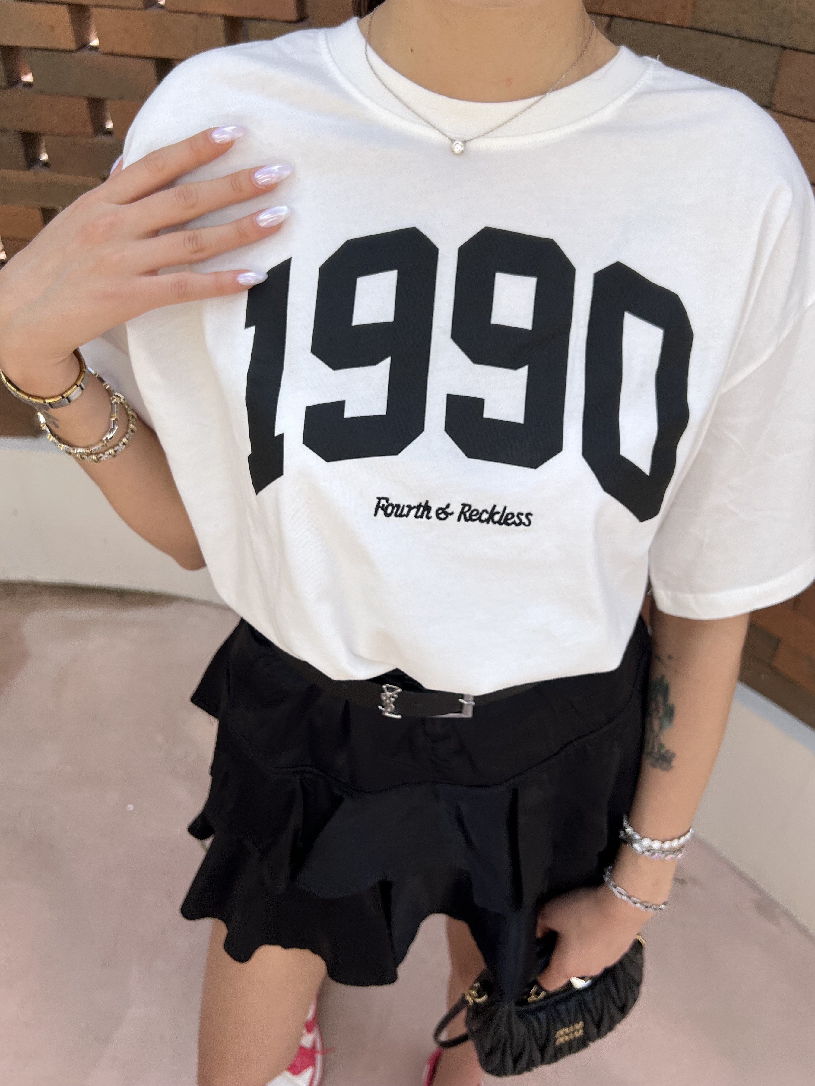 T-shirt 1990 Baskılı