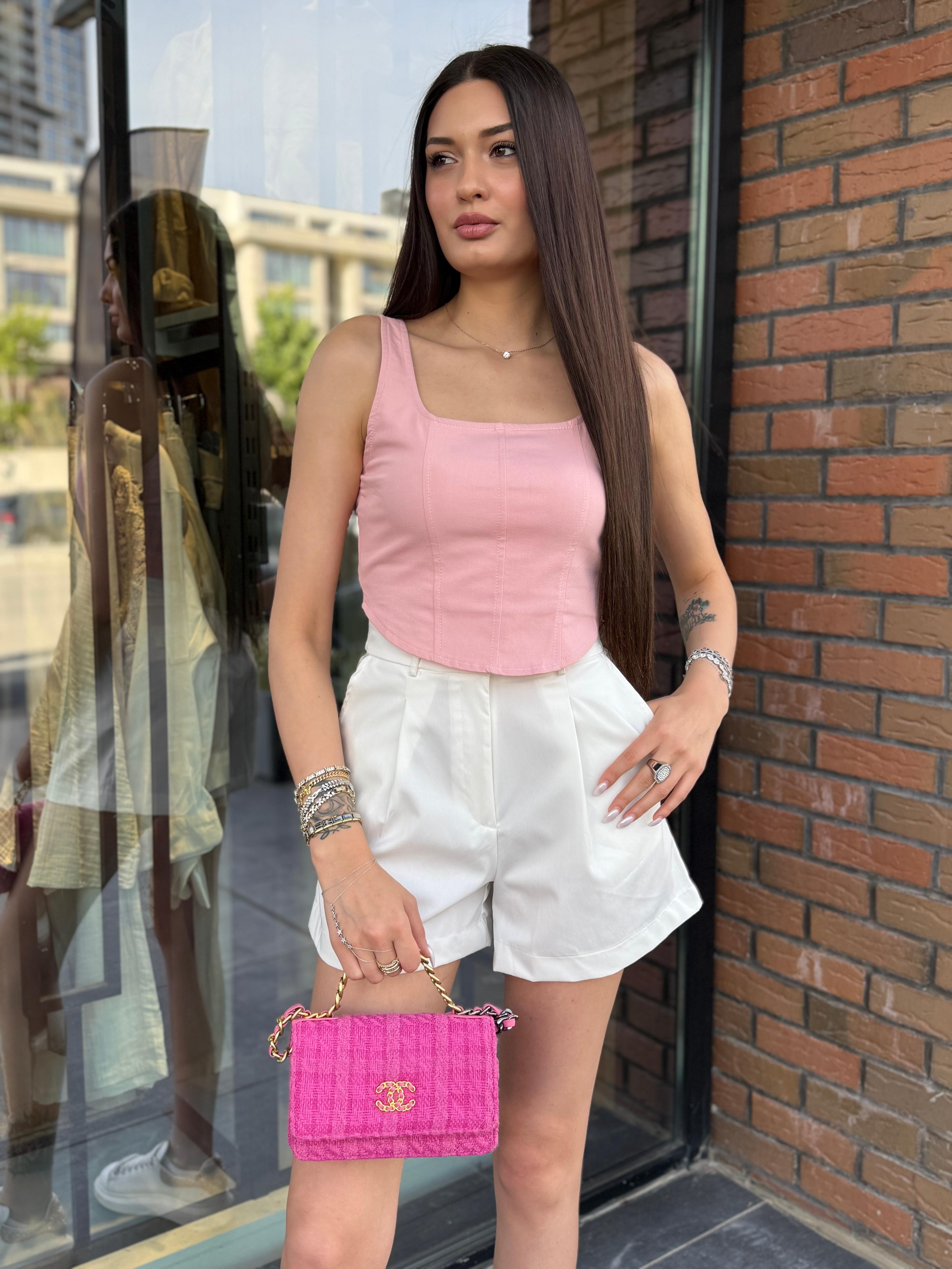 Korse Crop - Pembe