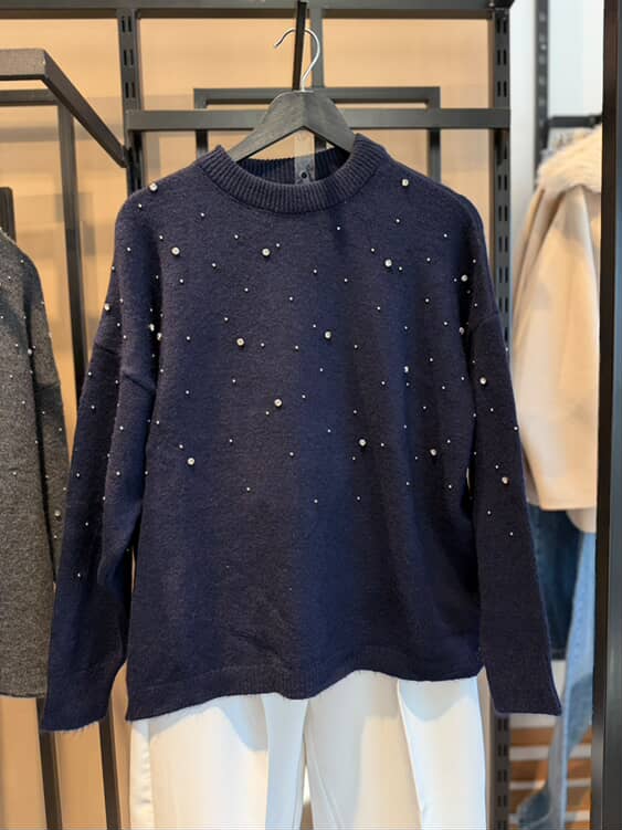 DAĞINIK TAŞLI UZUN KOL TRİKO