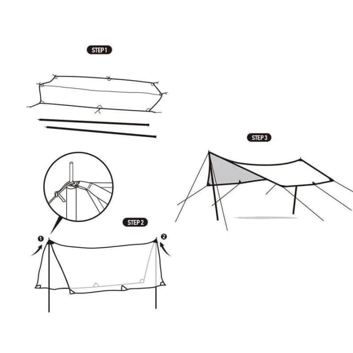 Naturehike Square Glamping 3x5 mt Tarp [Güneş ve Rüzgar Koruma Tentesi] Quicksand Gold — 6