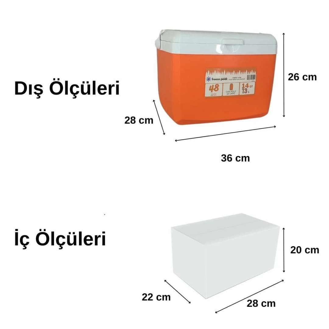 Freeze Peak Sunset Glide 14 QT Soğutucu Buzluk 13 Litre — 6