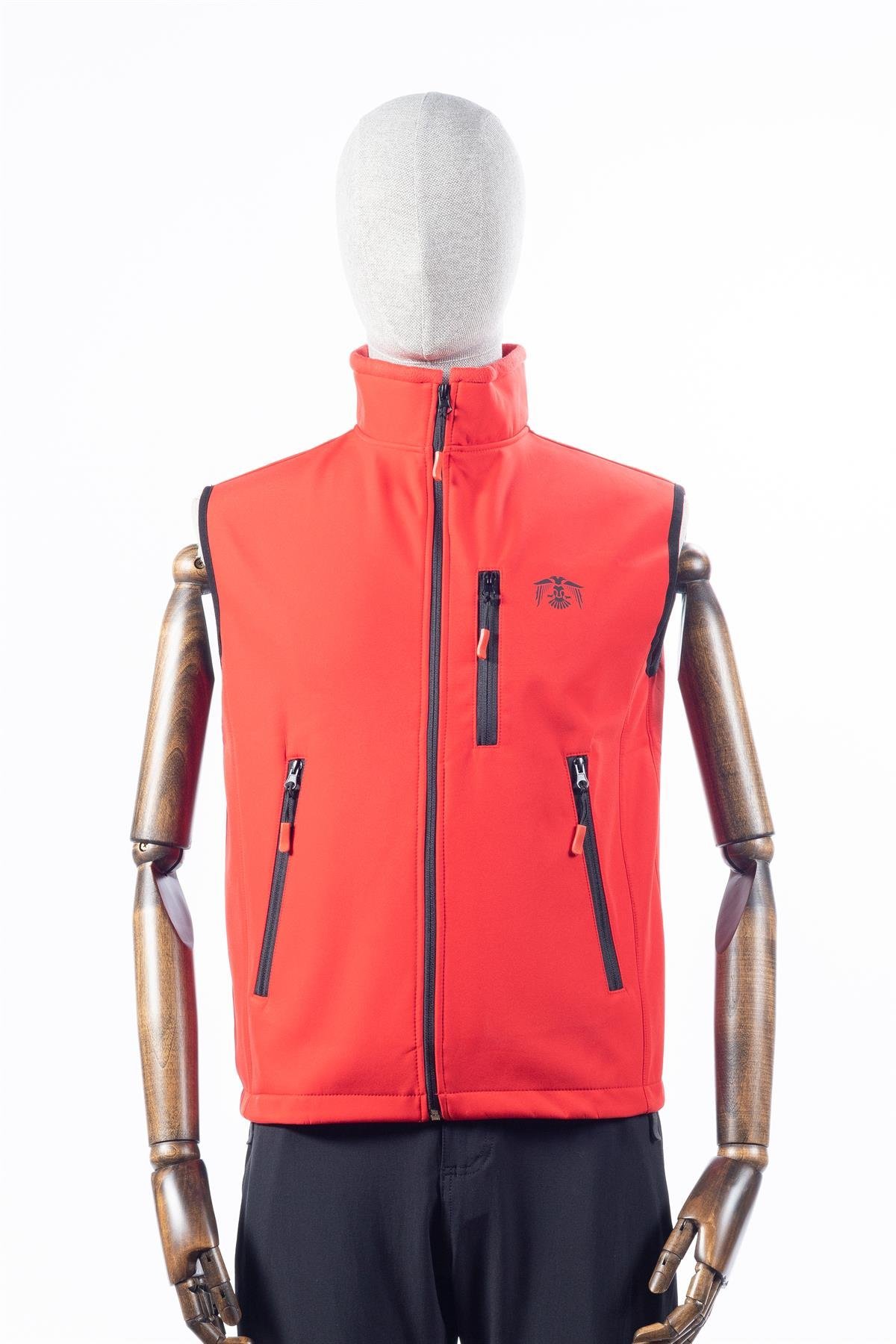 Huğlu Softshell Yelek Fermuarlı Cepli Mevsimlik