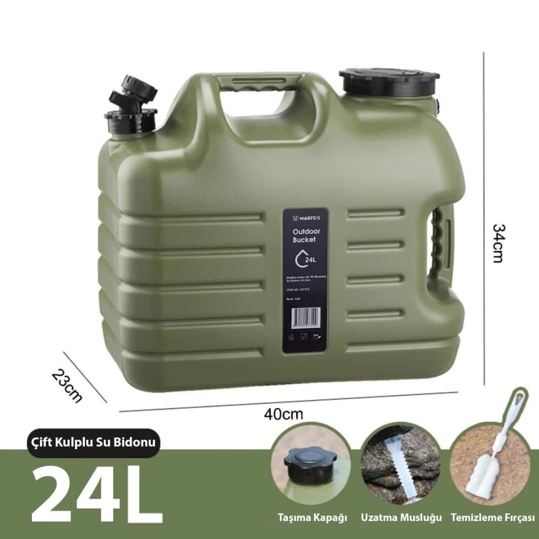 Madfox Galon Air PE Musluklu Su Bidonu 24 Litre — 1