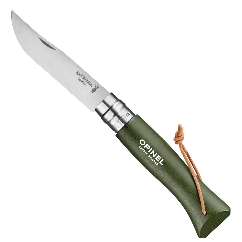 Opinel Inox No 8 Gürgen Saplı Paslanmaz Çelik Çakı (Haki) — 1