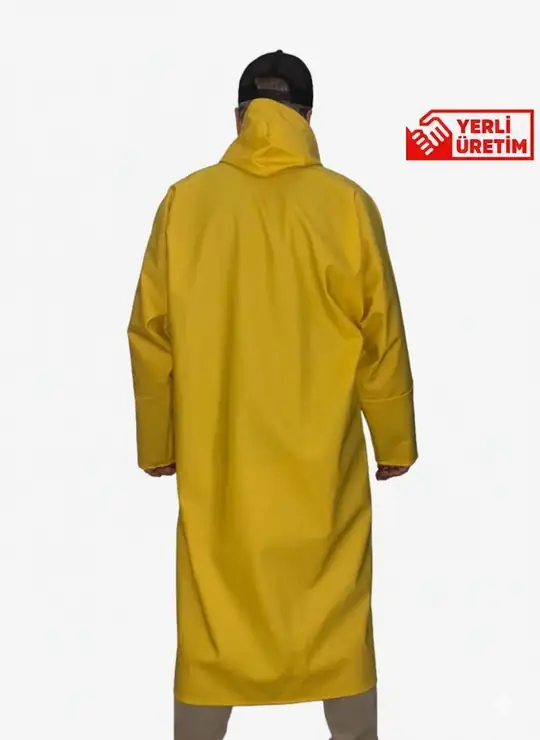 Pardesü Yağmurluk Siyah-Sarı