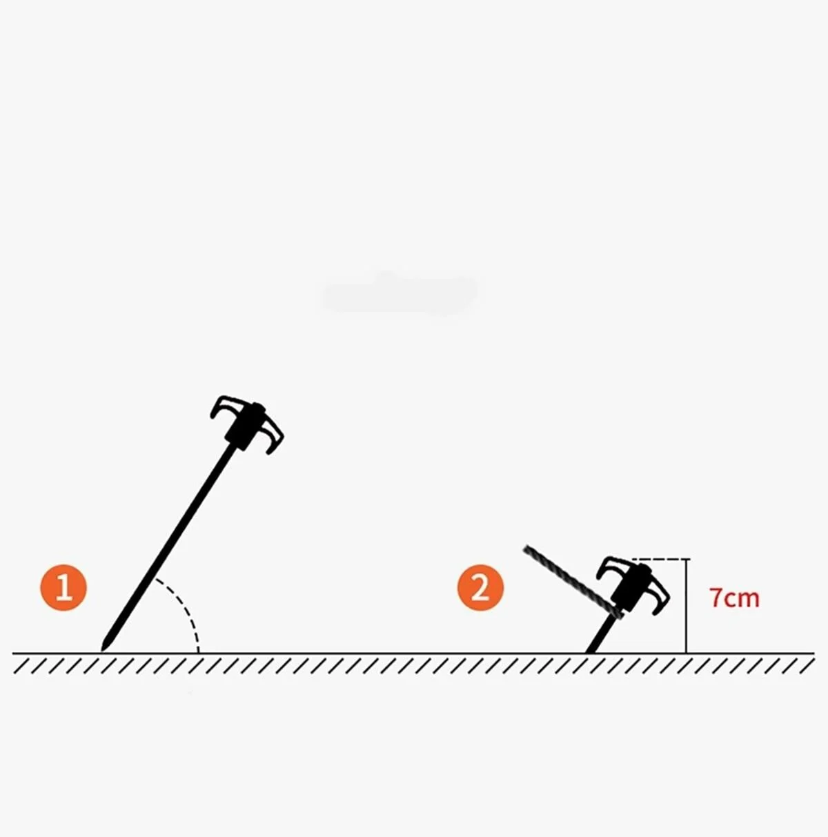 Naturehike Çadır Kazığı 25cm ( Galvanizli Demir ) (2Pcs) — 4