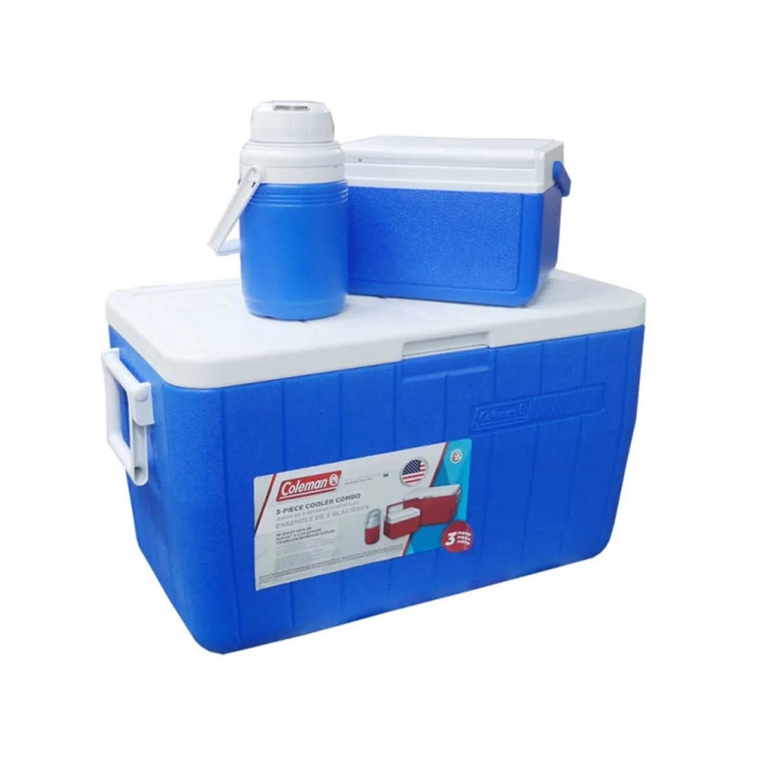 Coleman 3-Piece Cooler Combo 48 QT 45.4 Lt BL Combo 5 QT 3 Gal. C002 Buzluk Set — 1
