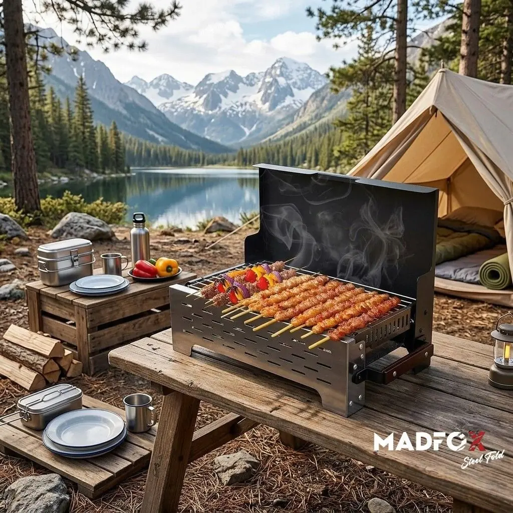 Madfox Steelfold Paslanmaz Çelik Katlanabilir Mangal — 3