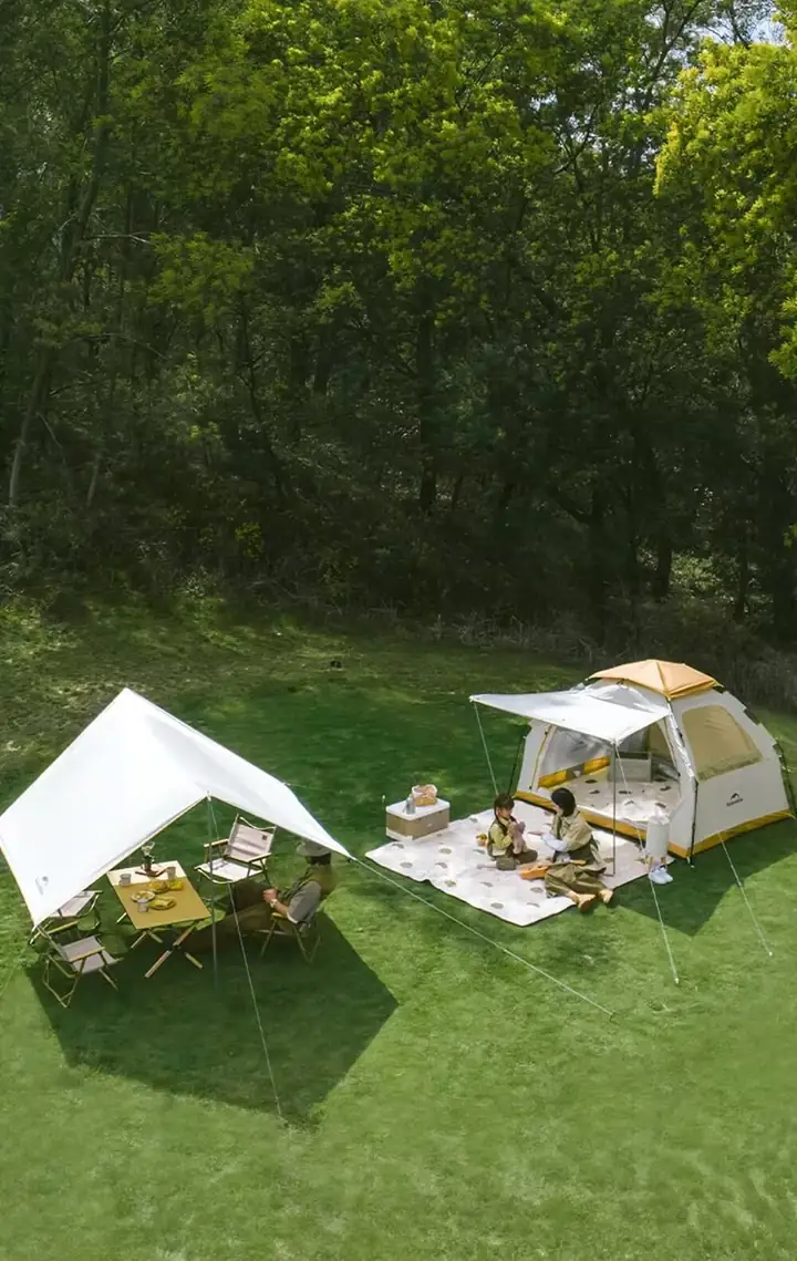 Naturehike Ango ES60 Gölgelikli Otomatik Kurulum Kamp Çadırı Thorn Yellow - Standart — 6