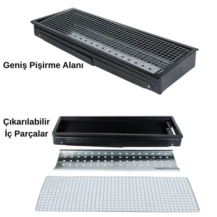 Madfox Cookout Portatif Katlanır BBQ Mangal BLACK — 6