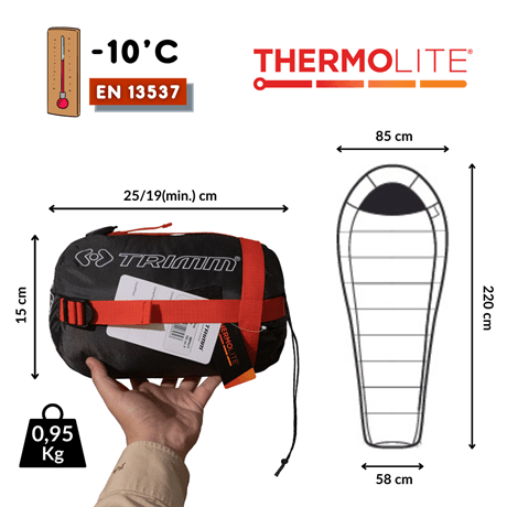 Trimm Impact -10'C Ultralight Uyku Tulumu - 195L, Yeşil