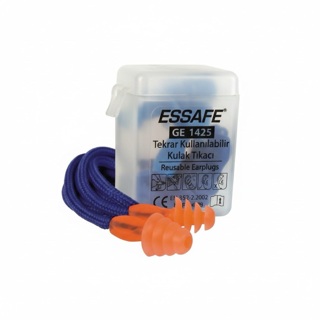 Essafe Kordonlu Kulak Tıkacı-Kutulu GE-1425 (2 Adet)