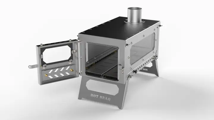 Hot Tent Inox Stove Portable Katlanabilir Kamp Sobası — 3