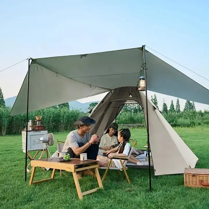 Naturehike Glamping 4 Kişilik Çift Katmanlı Otomatik Kurulum Piramid Çadır — 5