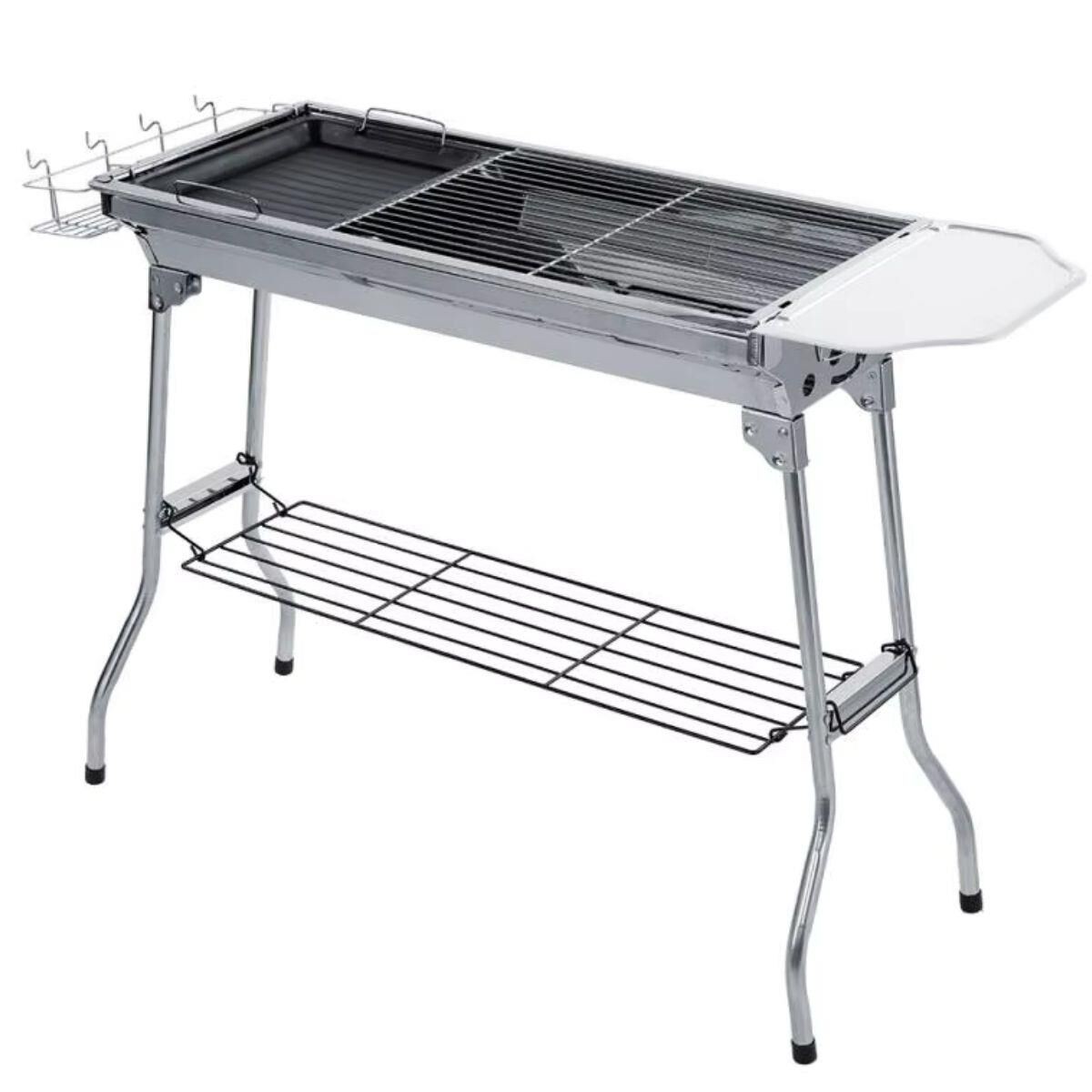 *DEFOLU* Madfox Grillmate Portatif Katlanır BBQ Mangal SİLVER