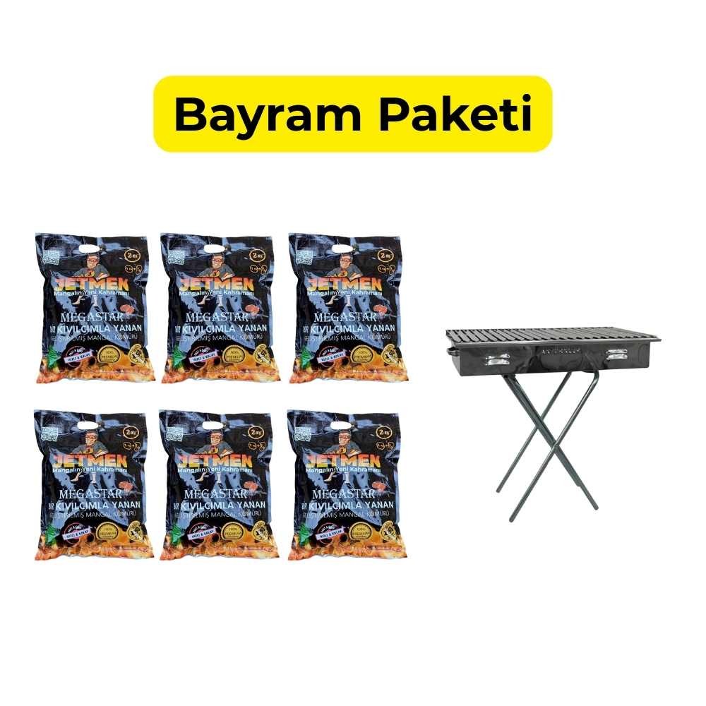 Kurban Bayramı Paketi - 6'lı Jetmen Pro Kömür + Kara Mangal