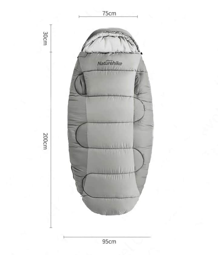 Naturehike PS300 Oval Ultralight Uyku Tulumu -9°C (Cloudy Grey ) — 2