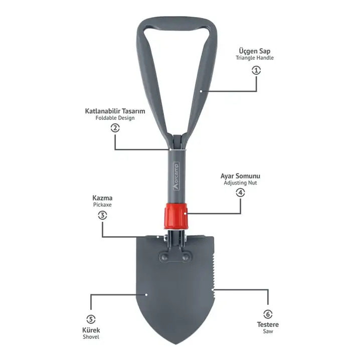 Orcamp Terra XL Kazma Kürek Seti OUT-4102 — 4