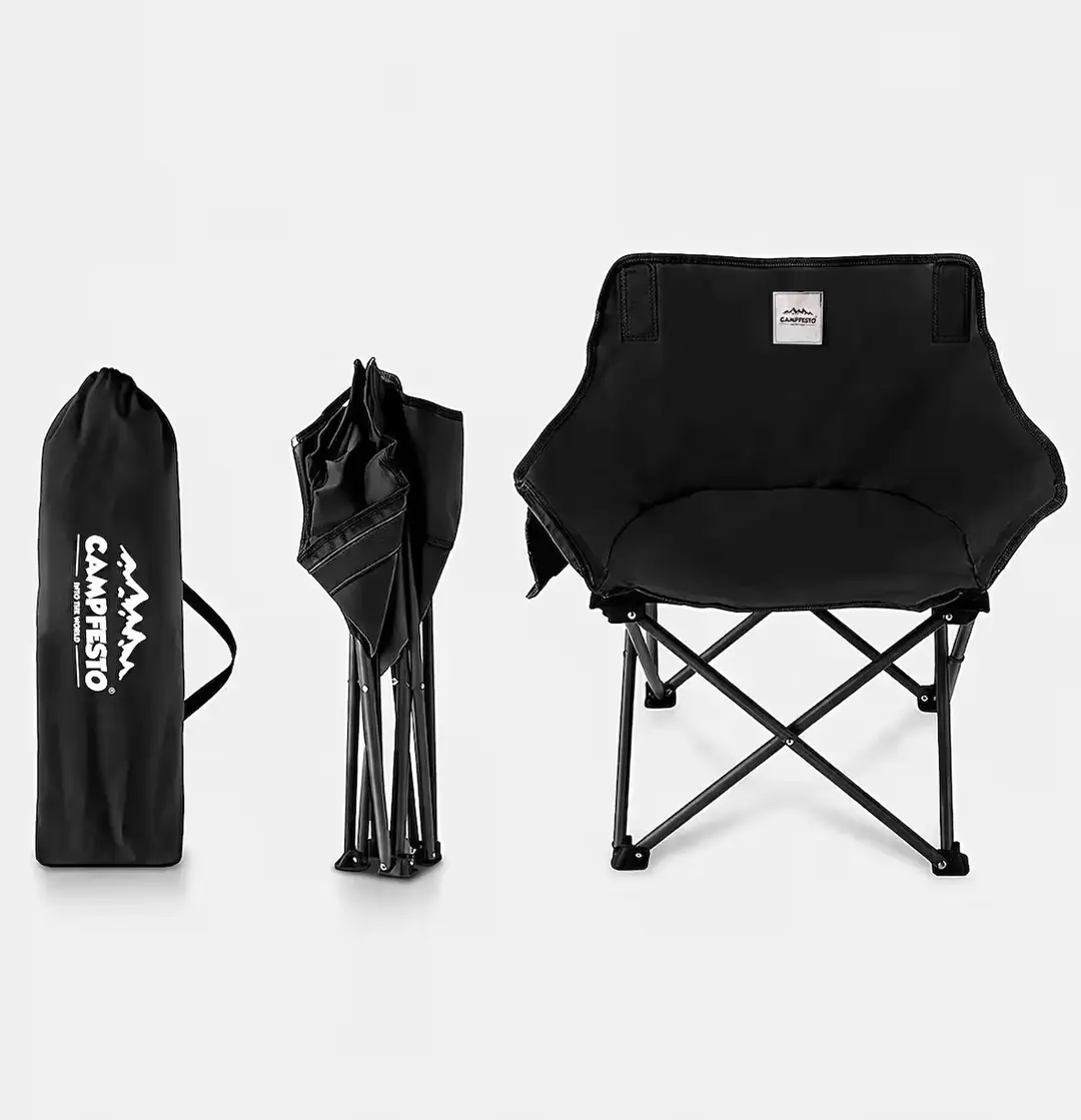 CAMPFESTO Fortis Katlanabilir Outdoor Sandalye Taşınabilir Kamp & Piknik Sandalyesi — 4