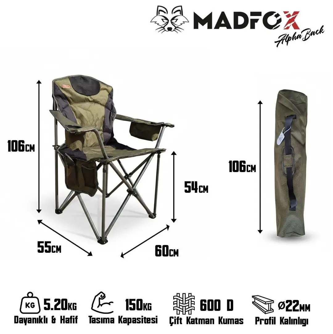 Madfox AlphaBack R108 Katlanır Kamp Sandalyesi — 6