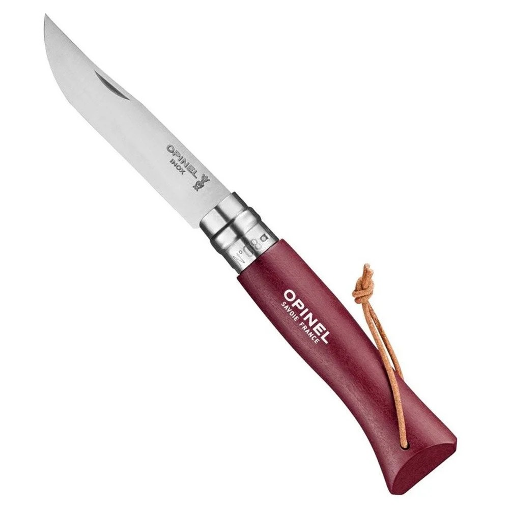 Opinel Inox Trekking 8 No Paslanmaz Çelik Çakı (Bordo)