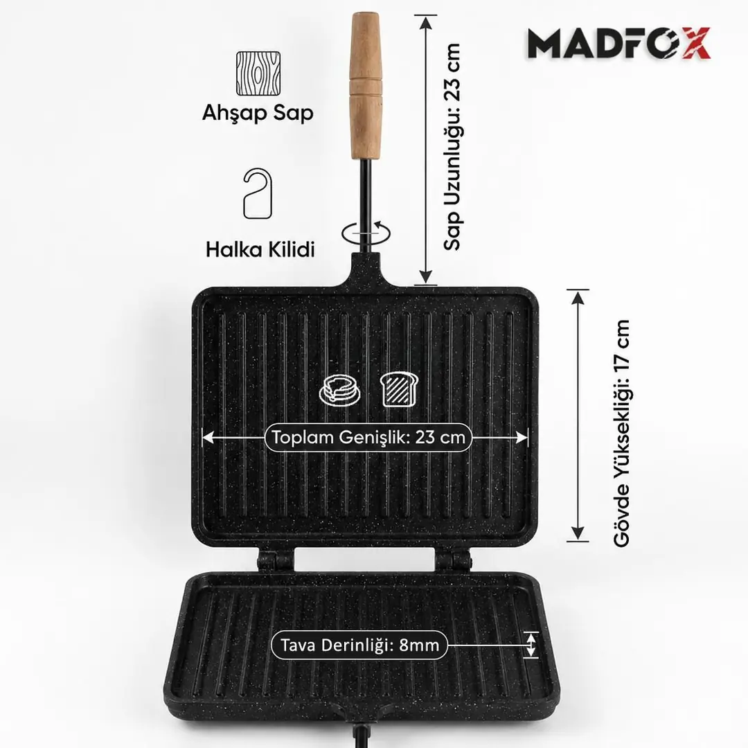 Madfox Döküm Tost Tavası — 5
