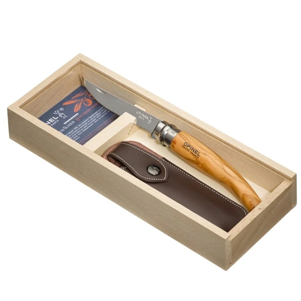 Opinel Inox 10 No Ahşap Kutulu Zeytin Saplı Fleto Çakı