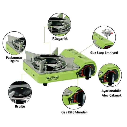 Orcamp Tekli Mini Portatif Ocak