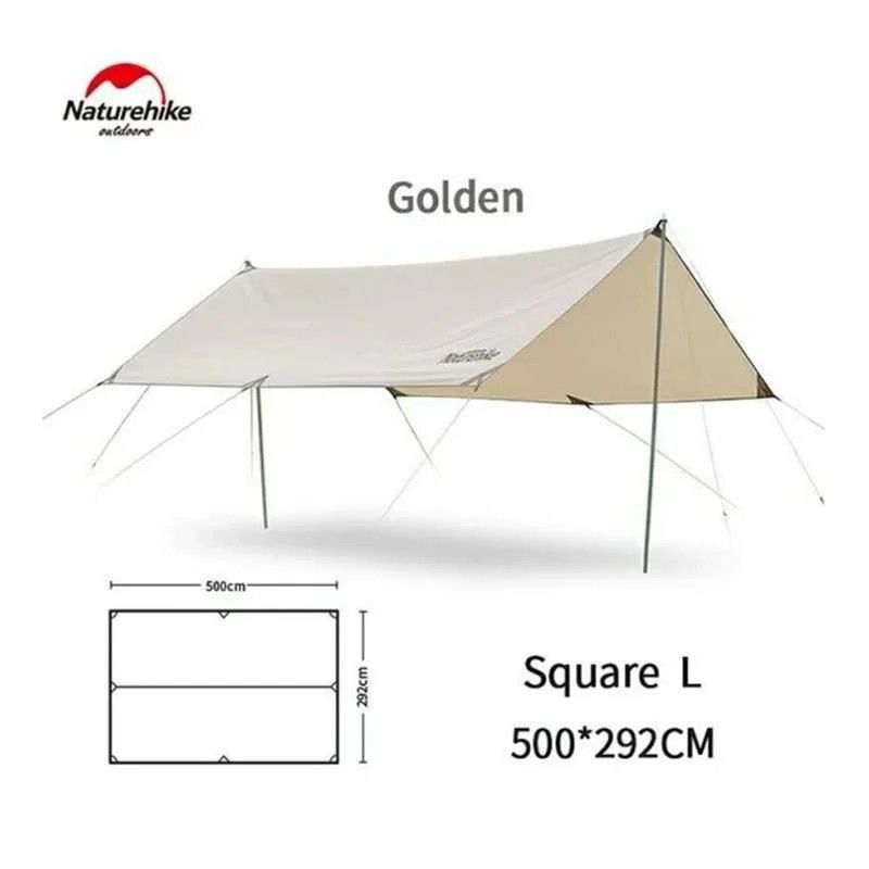 Naturehike Square Glamping 3x5 mt Tarp [Güneş ve Rüzgar Koruma Tentesi] Quicksand Gold