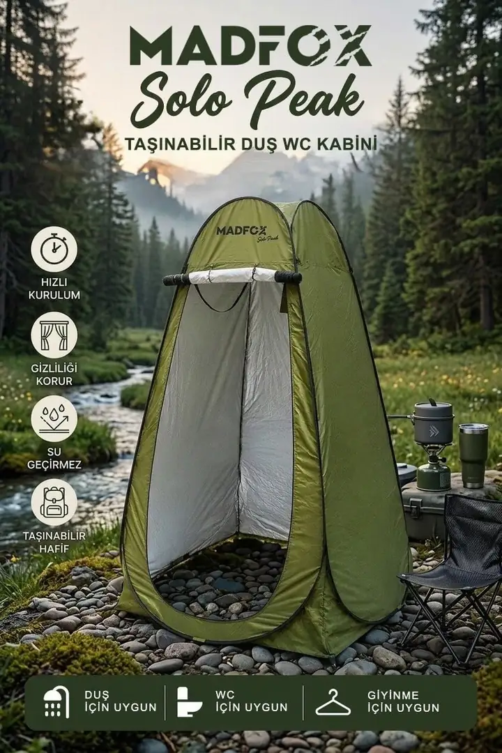 Madfox Solopeak Pop-Up Duş Wc Ve Giyinme Çadırı — 6
