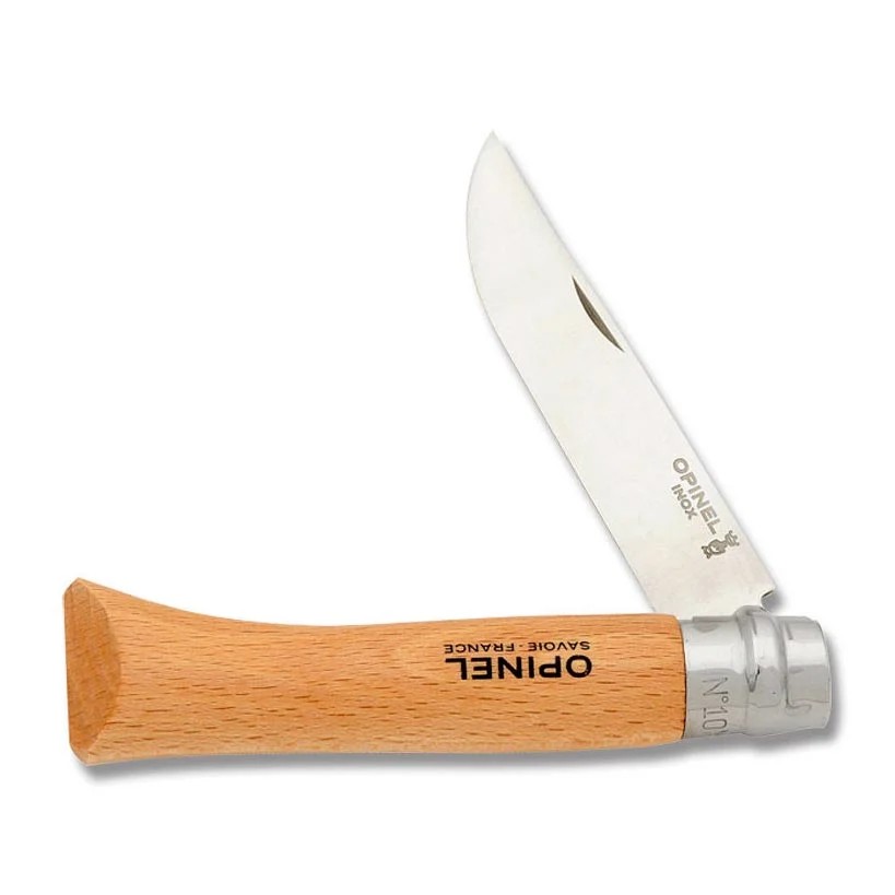 Opinel Inox 10 No Kayın Saplı Paslanmaz Çelik Çakı