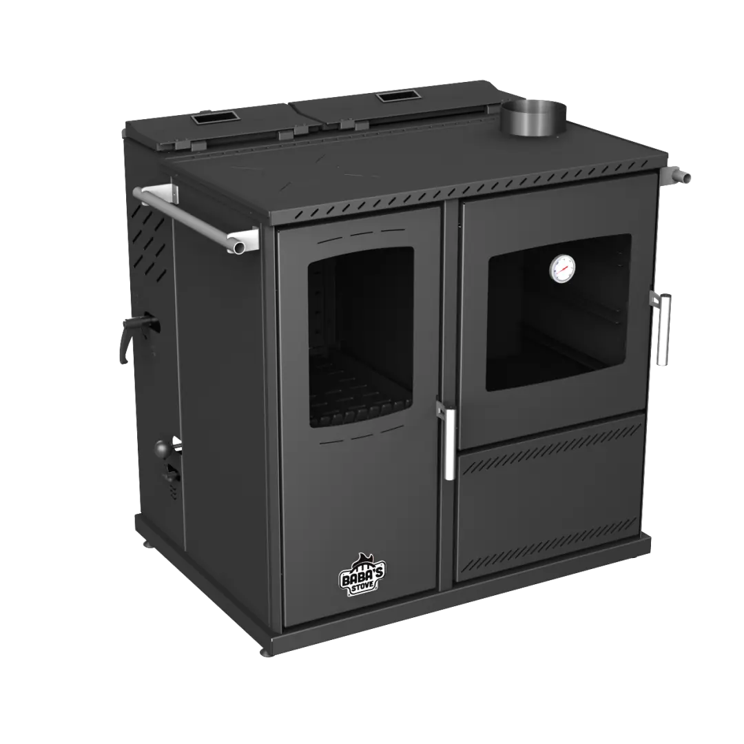 Baba's Stove Saphire Geniş Fırınlı Kuzine Pelet ve Odun Sobası 10 kW - Köy Evi, Bağ Evi, Mutfak — 1