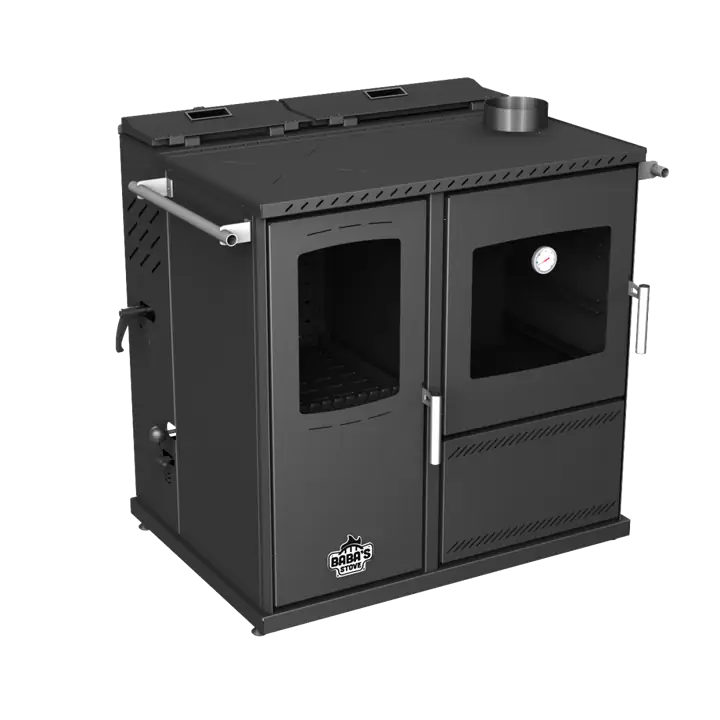 Baba's Stove Saphire Geniş Fırınlı Kuzine Pelet ve Odun Sobası 10 kW - Köy Evi, Bağ Evi, Mutfak