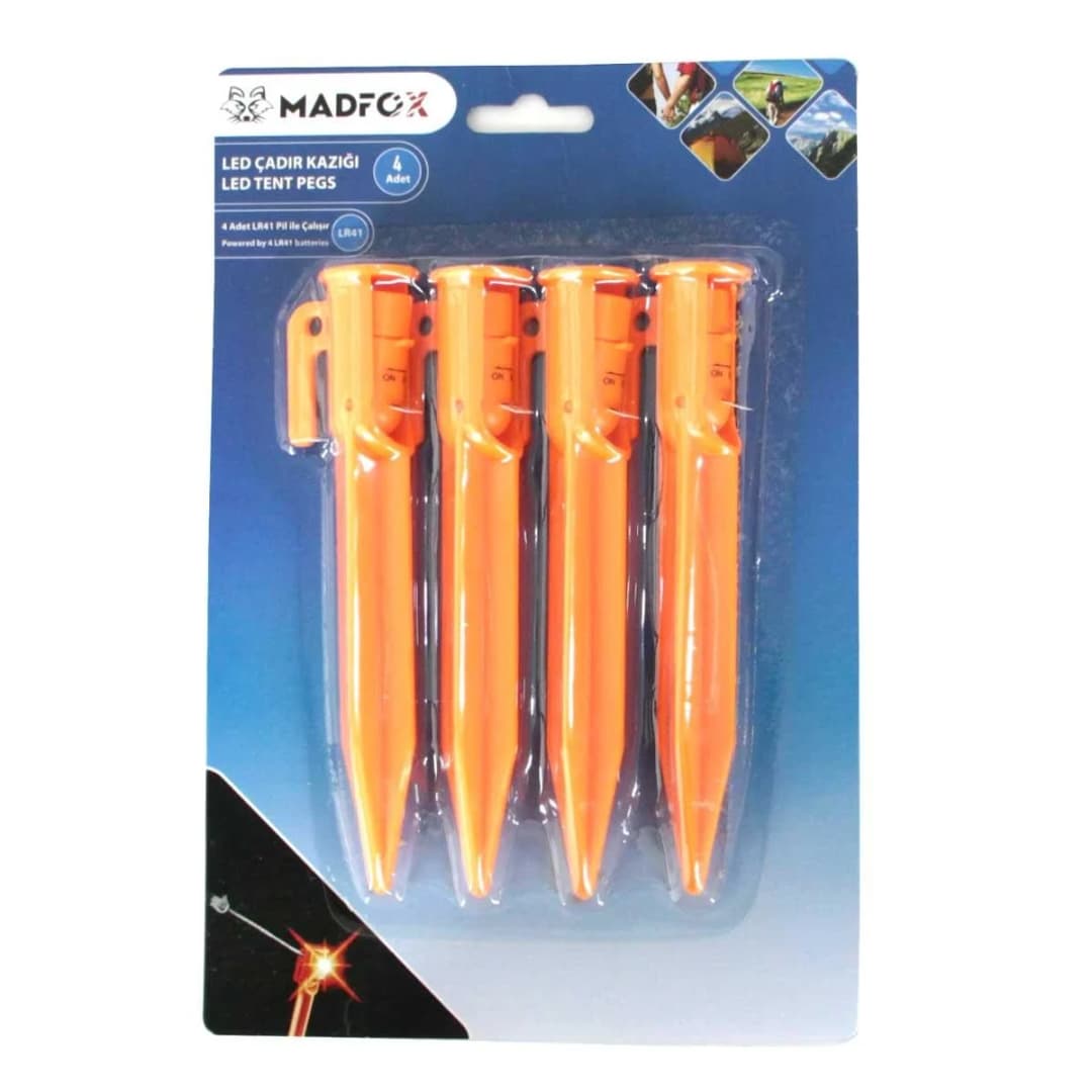 Madfox Led Işıklı Çadır Kazığı 15Cm 4Pcs — 1