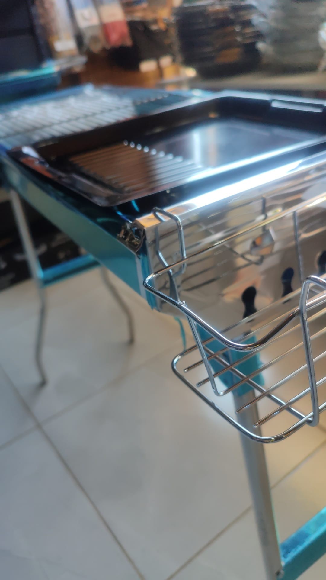 *DEFOLU* Madfox Grillmate Portatif Katlanır BBQ Mangal SİLVER