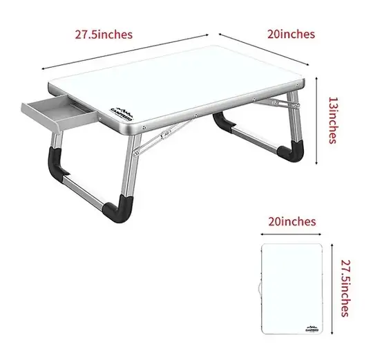 CAMPFESTO Portix Katlanabilir Outdoor Masa 60x40 cm Taşınabilir Piknik & Laptop Masası