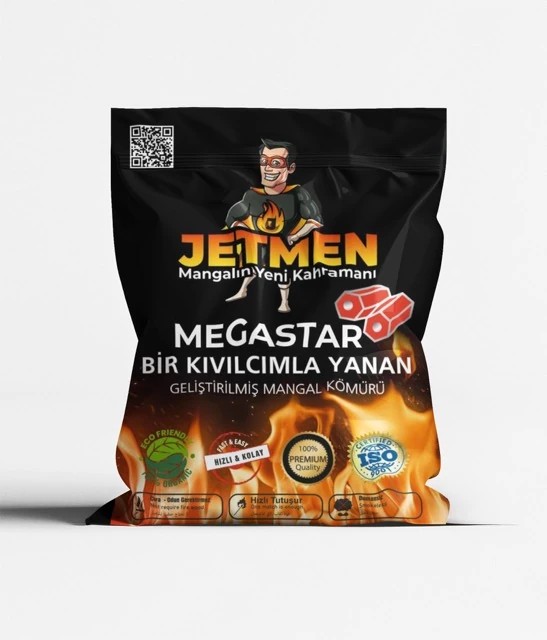 Jetmen PRO Geliştirilmiş Mangal Kömürü - 1 Adet