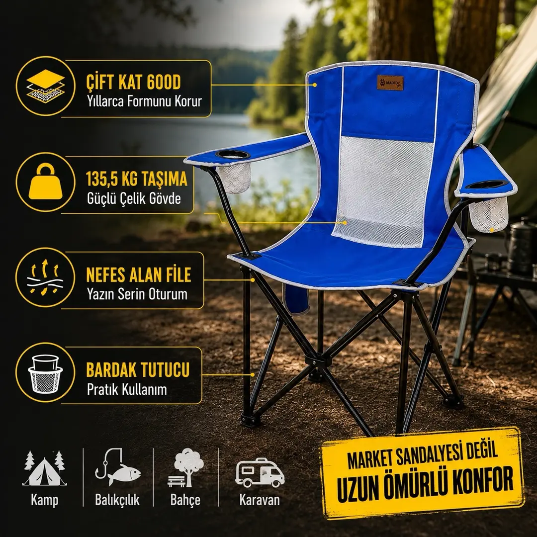 Madfox Harbor Katlanır Kamp Sandalyesi — 2