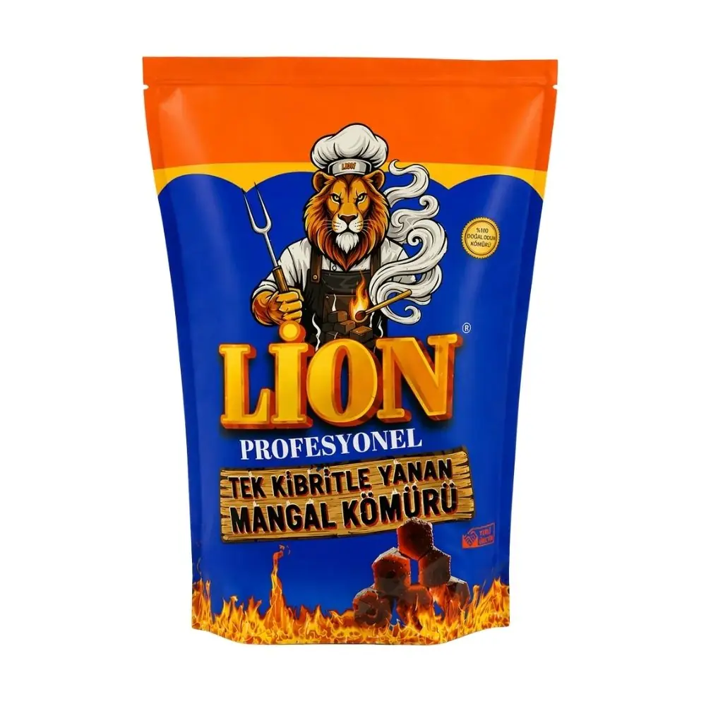 Lion Tek Kibritle Yanan Mangal Kömürü — 1,5 kg — 1