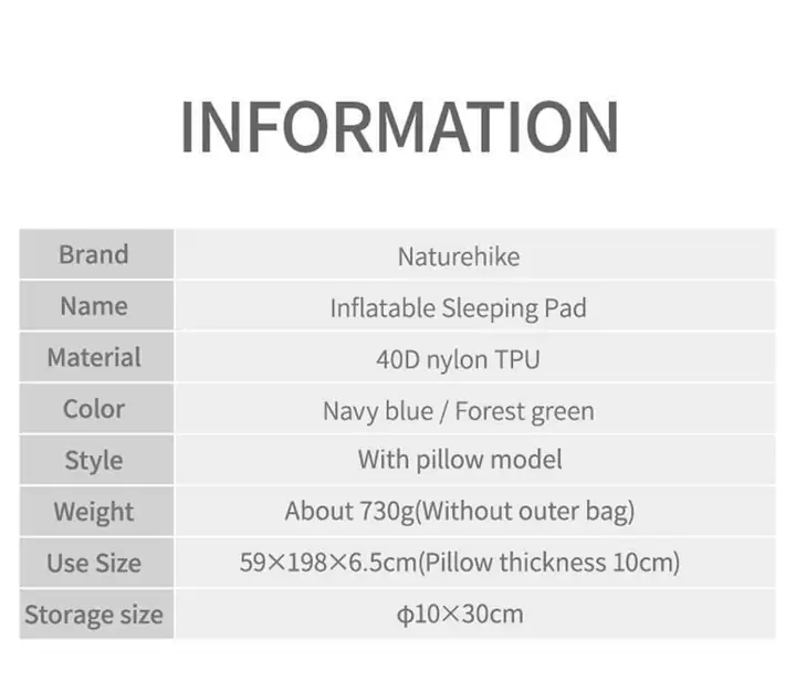 Naturehike FC-12 Infatable Şişme Kamp Matı — 5