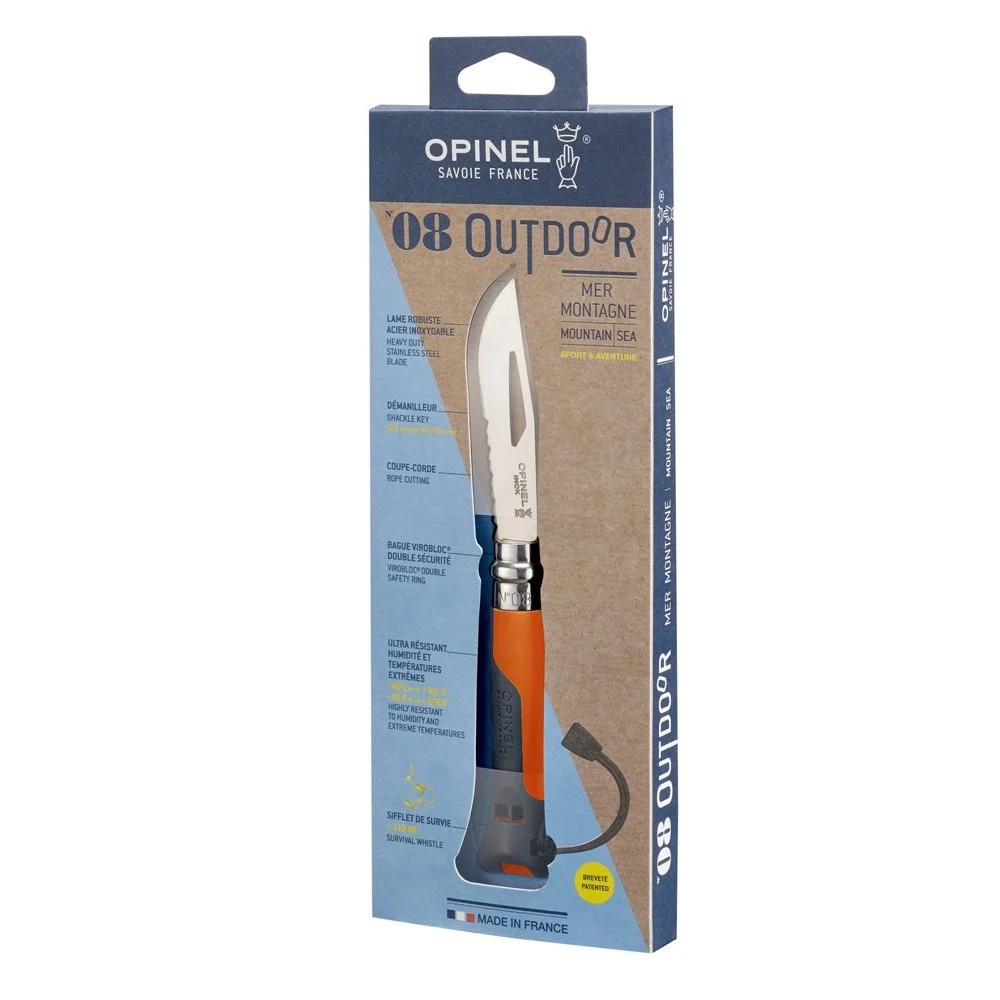 Opinel Inox 8 No Paslanmaz Çelik Outdoor Çakı (Turuncu)