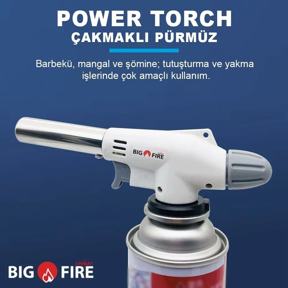 Big Fire Power Torch Çakmaklı Pürmüz BEYAZ