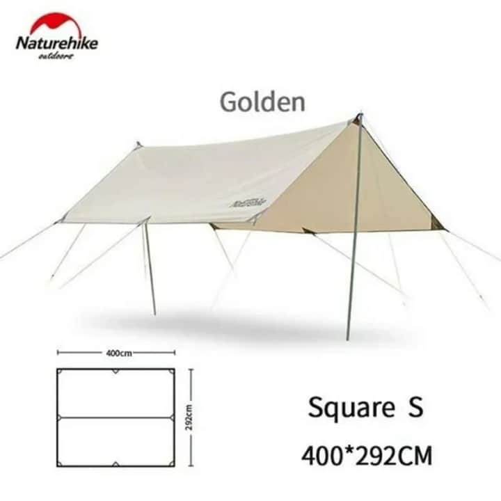 Naturehike Square Glamping 3x4 mt Tarp [Güneş ve Rüzgar Koruma Tentesi] Quicksand Gold — 3
