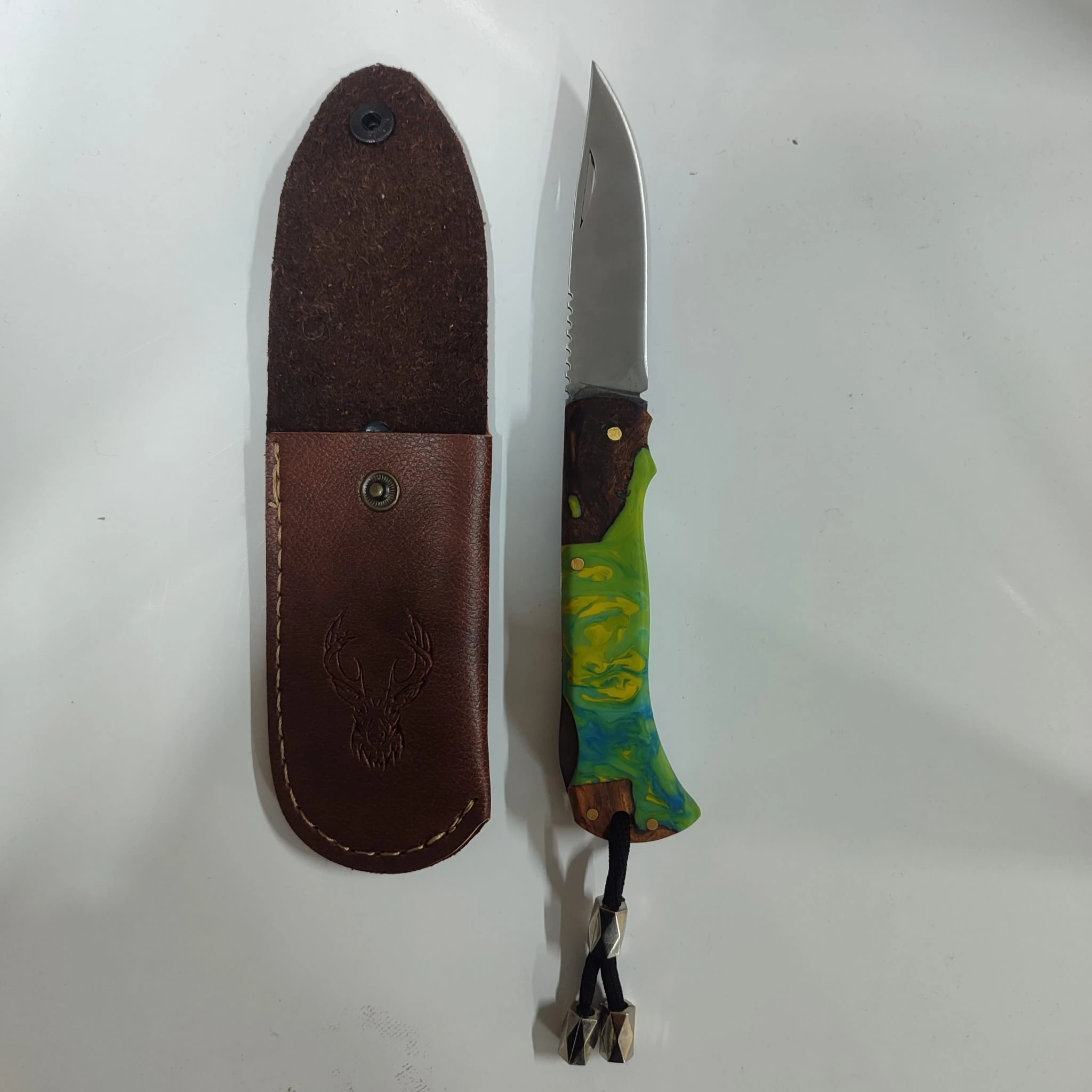 Zeytin Epoksi Kabzalı, Kilitli Çakı 221-222