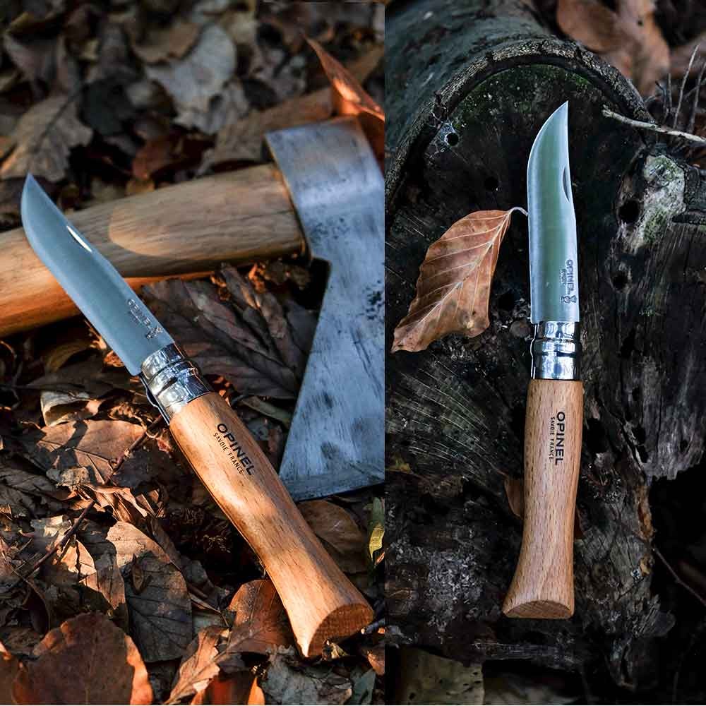 Opinel Inox 9 No Kayın Saplı Paslanmaz Çelik Çakı